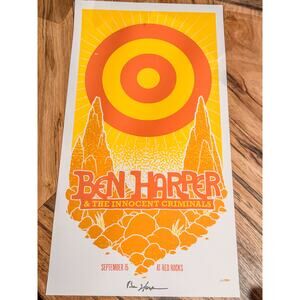 Ben Harper and The Innocent Criminals Signed/Numbered 2015 Red Rocks, CO Poster